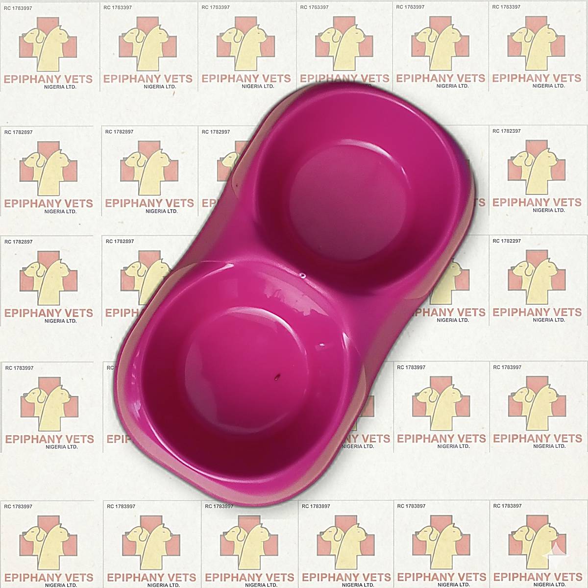 Double Plastic Pet Bowl (Small)